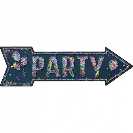 Party Confetti Novelty Metal Arrow Sign 23" x 7" (LA)