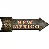 New Mexico Route 66 Bulb Letters Novelty Metal Arrow Sign 23" x 7" (LA)