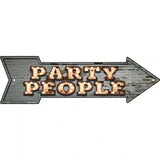 Party People Bulb Letters Novelty Metal Arrow Sign 23" x 7" (LA)