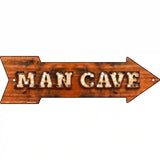 Man Cave Bulb Letters Novelty Metal Arrow Sign 23" x 7" (LA)