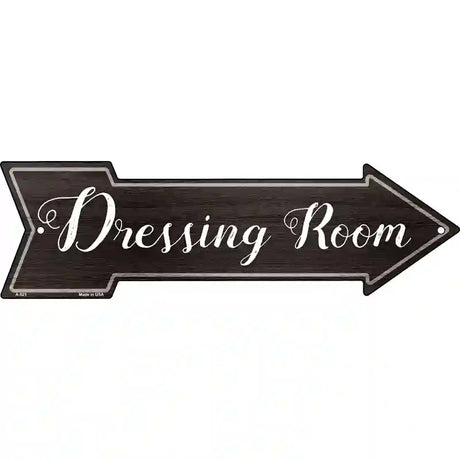 Dressing Room Corner Novelty Metal Arrow Sign 23" x 7" (LA)