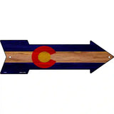 Colorado State Flag Novelty Metal Arrow Sign 23" x 7" (LA)