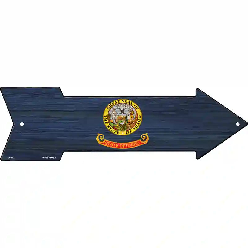 Idaho State Flag Novelty Metal Arrow Sign 23" x 7" (LA)