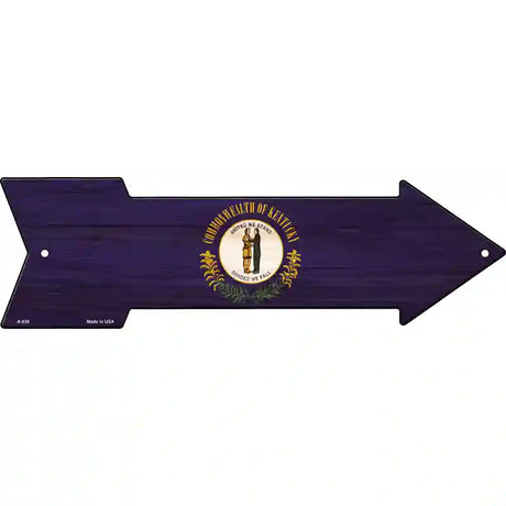 Kentucky State Flag Novelty Metal Arrow Sign 23" x 7" (LA)