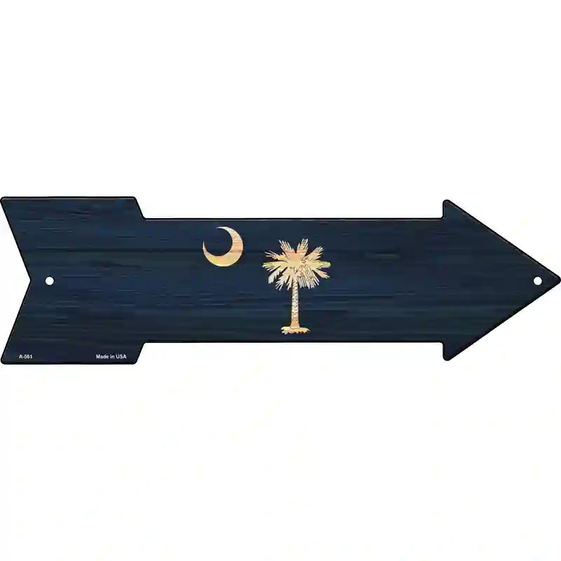 South Carolina State Flag Novelty Metal Arrow Sign 23" x 7" (LA)