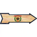 West Virginia State Flag Novelty Metal Arrow Sign 23" x 7" (LA)