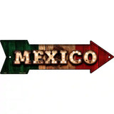 Mexico Bulb Lettering Novelty Metal Arrow Sign 23" x 7" (LA)