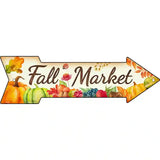 Fall Market Novelty Metal Arrow Sign 23" x 7" (LA)