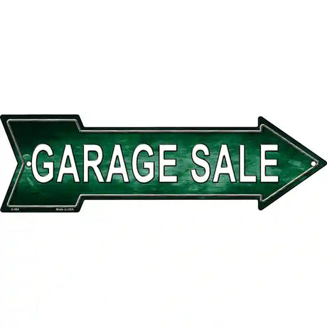 Garage Sale Right Novelty Metal Arrow Sign 23" x 7" (LA)