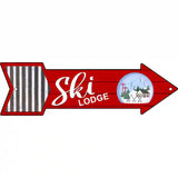 Ski Lodge Novelty Metal Arrow Sign 23" x 7" (LA)