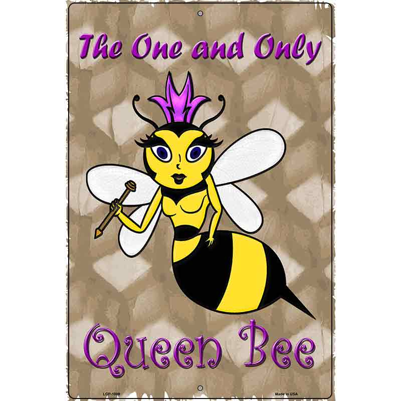 Queen Bee Metal Novelty Parking Sign 12" x 18" (LGP)