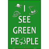 Green People Metal Novelty Parking Sign 12" x 18" (LGP)