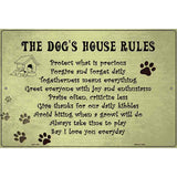 Dog House Rules Metal Novelty Parking Sign 12" x 18" (LGP)