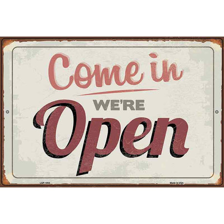 Were Open Metal Novelty Parking Sign 12" x 18" (LGP)