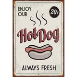 Hot Dog Metal Novelty Parking Sign 12" x 18" (LGP)