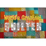 Worlds Greatest Quilter Metal Novelty Parking Sign 12" x 18" (LGP)