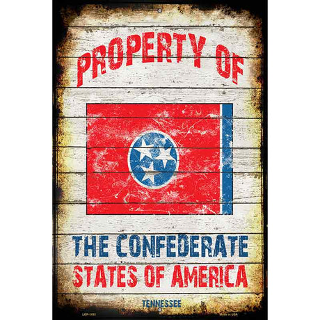 Property Of Tennessee Metal Novelty Parking Sign 12" x 18" (LGP)