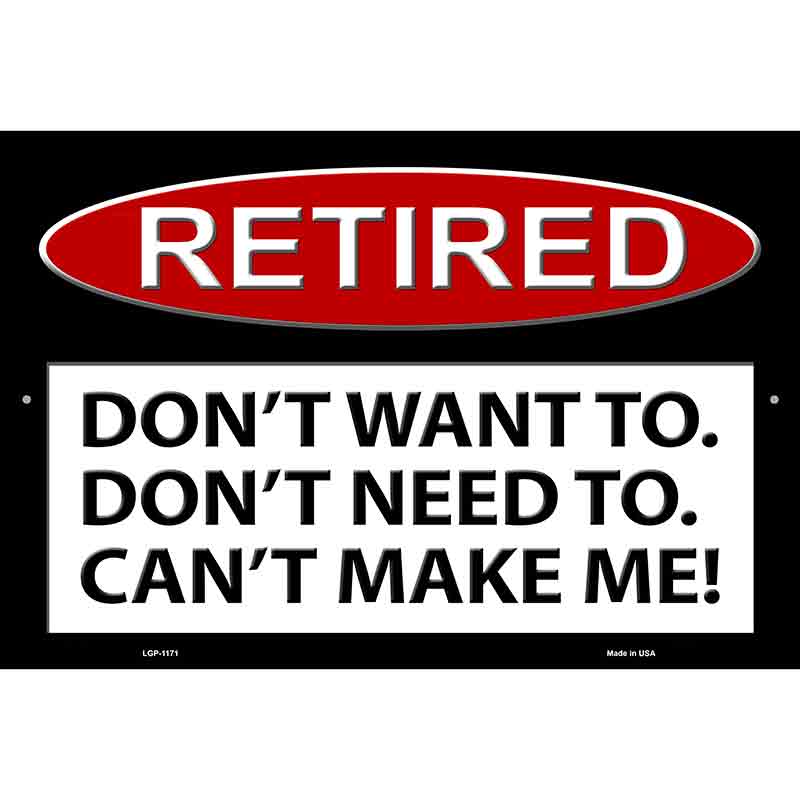 Retired Metal Novelty Parking Sign 12" x 18" (LGP)