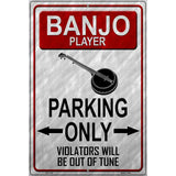 Banjo Player Parking Metal Novelty Parking Sign 12" x 18" (LGP)