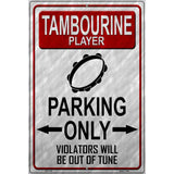 Tambourine Player Parking Metal Novelty Parking Sign 12" x 18" (LGP)