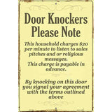 Door Knockers Metal Novelty Parking Sign 12" x 18" (LGP)