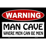 Man Cave Where Men Can Be Men Metal Novelty Parking Sign 12" x 18" (LGP)