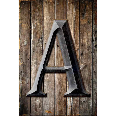 Letter A Metal Novelty Parking Sign 12" x 18" (LGP)