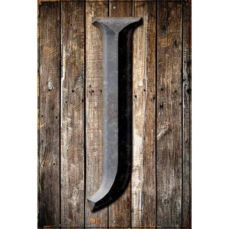 Letter J Metal Novelty Parking Sign 12" x 18" (LGP)