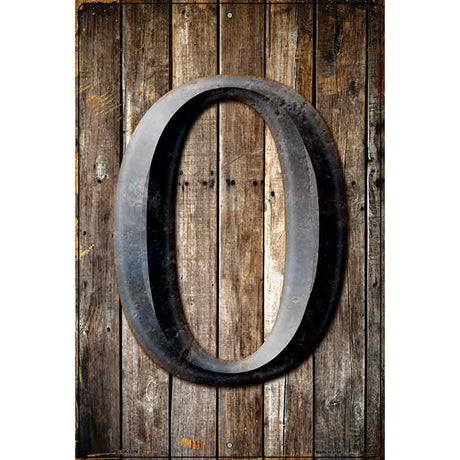 Letter O Metal Novelty Parking Sign 12" x 18" (LGP)