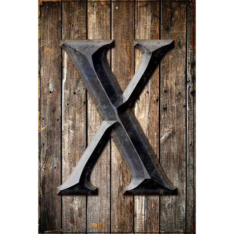 Letter X Metal Novelty Parking Sign 12" x 18" (LGP)