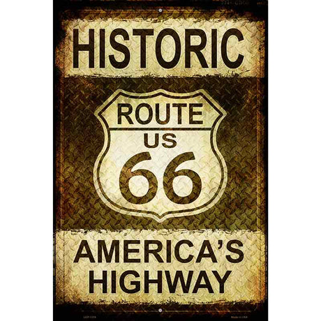 Historic Route 66 Metal Novelty Parking Sign 12" x 18" (LGP)