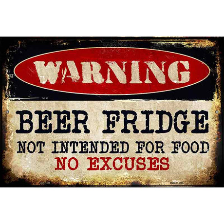 Beer Fridge Metal Novelty Parking Sign 12" x 18" (LGP)