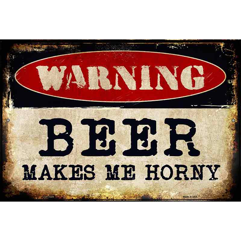 Beer Metal Novelty Parking Sign 12" x 18" (LGP)