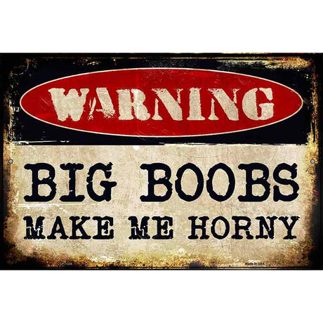 Big Boobs Metal Novelty Parking Sign 12" x 18" (LGP)