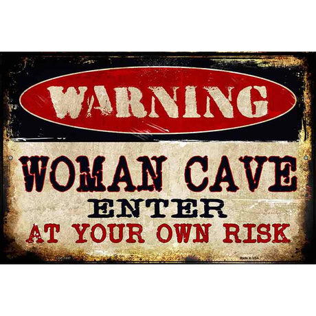 Women Cave Metal Novelty Parking Sign 12" x 18" (LGP)