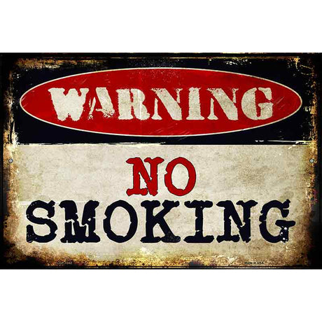 No Smoking Metal Novelty Parking Sign 12" x 18" (LGP)