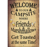 Campsite Metal Novelty Parking Sign 12" x 18" (LGP)