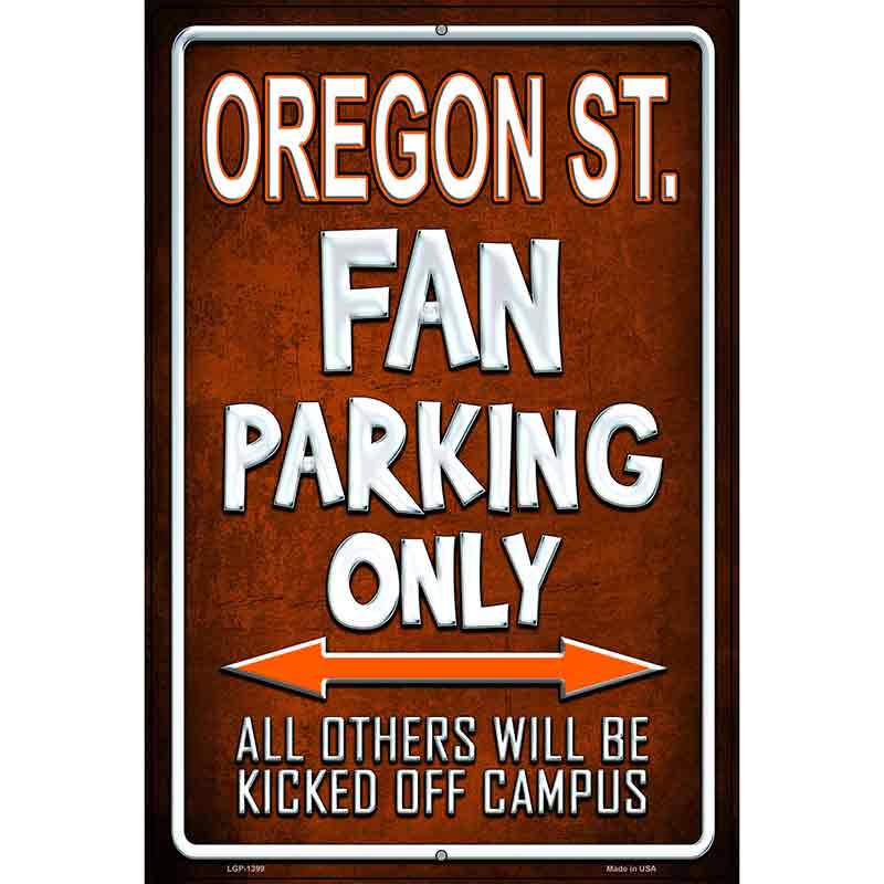 Oregon State Metal Novelty Parking Sign 12" x 18" (LGP)