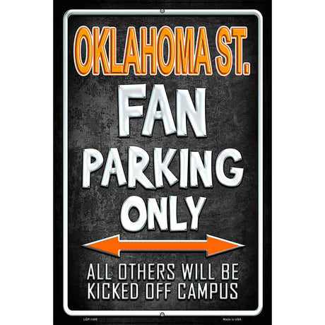 Oklahoma State Metal Novelty Parking Sign 12" x 18" (LGP)