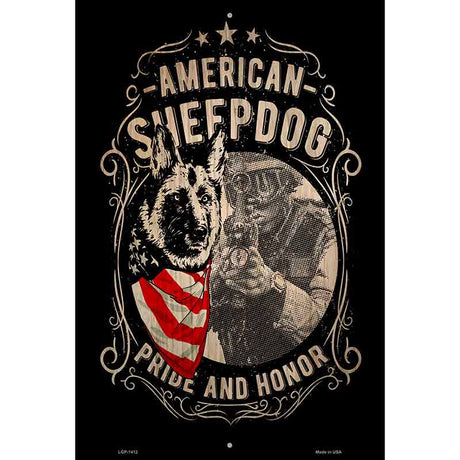 American Sheepdog Metal Novelty Parking Sign 12" x 18" (LGP)