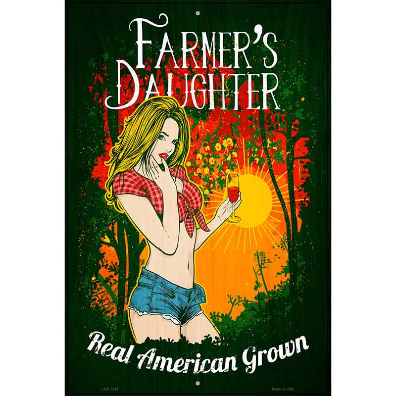 Farmers Daughter Metal Novelty Parking Sign 12" x 18" (LGP)