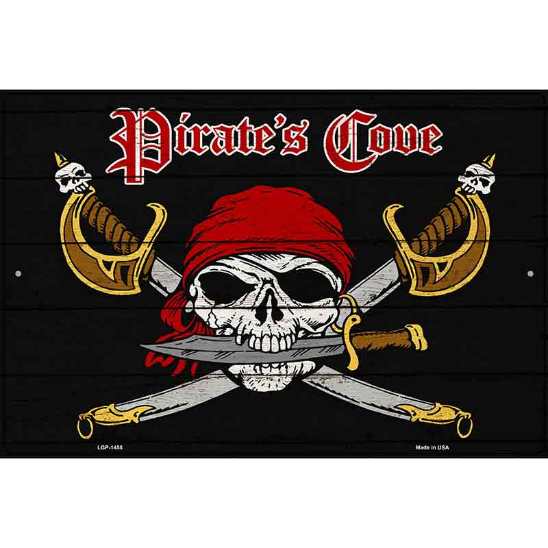 Pirates Cove Metal Novelty Parking Sign 12" x 18" (LGP)