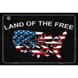 Land Of The Free Metal Novelty Parking Sign 12" x 18" (LGP)