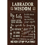 Labrador Wisdom Metal Novelty Parking Sign 12" x 18" (LGP)