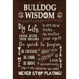 Bulldog Wisdom Metal Novelty Parking Sign 12" x 18" (LGP)