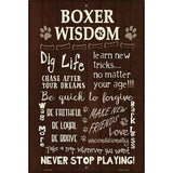 Boxer Wisdom Metal Novelty Parking Sign 12" x 18" (LGP)