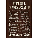 Pitbull Wisdom Parking Sign Metal Novelty 12" x 18" (LGP)