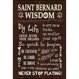 Saint Bernard Wisdom Parking Sign Metal Novelty 12" x 18" (LGP)