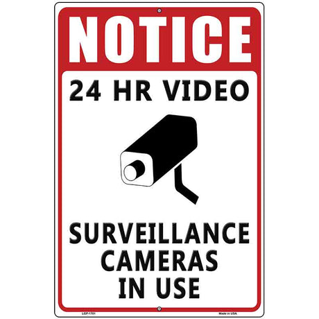 Notice Video Surveillance Parking Sign Novelty 12" x 18" (LGP)