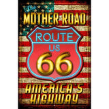 Mother Road Route 66 Parking Sign Novelty 12" x 18" (LGP)